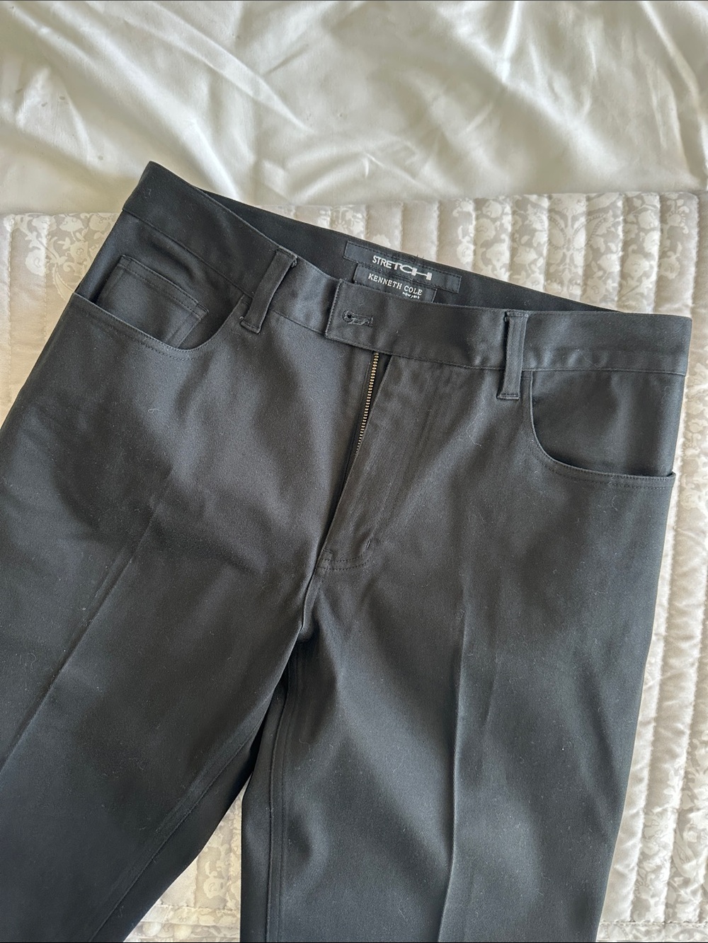 Kenneth Cole Black Stretch Dress Chinos